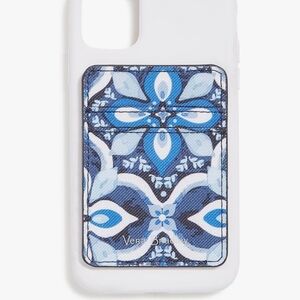 Vera Bradley Adhesive Phone Wallet Card Holder Blue Paisley StickOn Slim ID Case